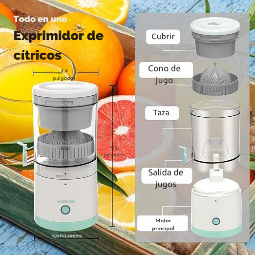 JUICERPRO® EXPRIMIDOR ELECTRICO🍊🍋 + RECETARIO DE JUGOS SALUDABLES🍓